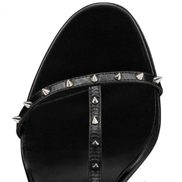 Christian Louboutin Bombina Spikes 100 Black Ankle Strappy Sandal Heel Pump 36 - Picture 8 of 12